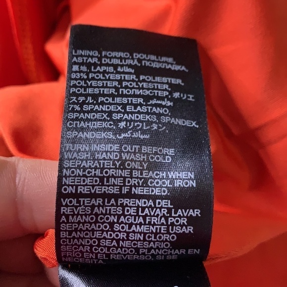 bebe Vibrant Orange Mini Dress with Metallic Details - Picture 6 of 7